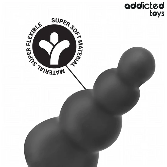 Plug anal cu inel, Model 5, Negru