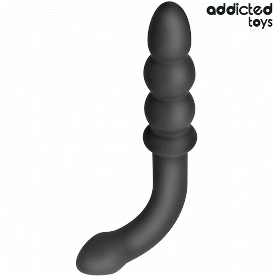 Dublu - Model pentru masaj anal din silicon, 16.5 cm