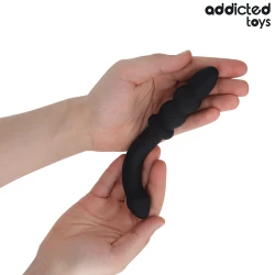 Dublu - Model pentru masaj anal din silicon, 16.5 cm