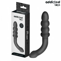 Dublu - Model pentru masaj anal din silicon, 16.5 cm