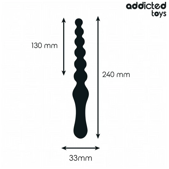 MASSAGER ANAL DUBLĂ - Model din silicon, 24 cm