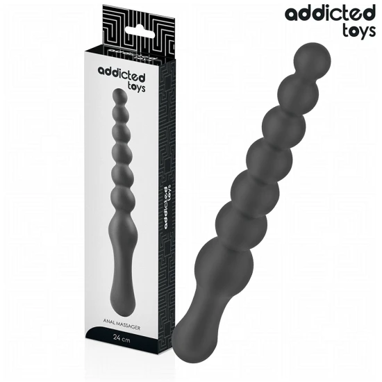 MASSAGER ANAL DUBLĂ - Model din silicon, 24 cm