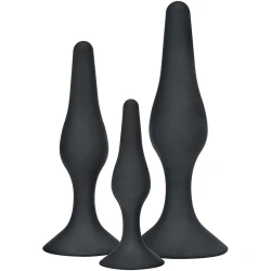 ANAL PLUG - Set 3 piese, Negru