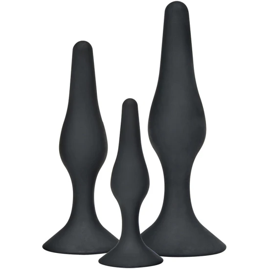 ANAL PLUG - Set 3 piese, Negru