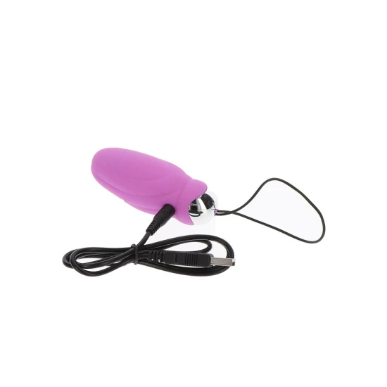 Ou vibrator cu telecomandă din silicon, negru