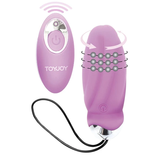 Ou vibrator cu telecomandă din silicon, negru