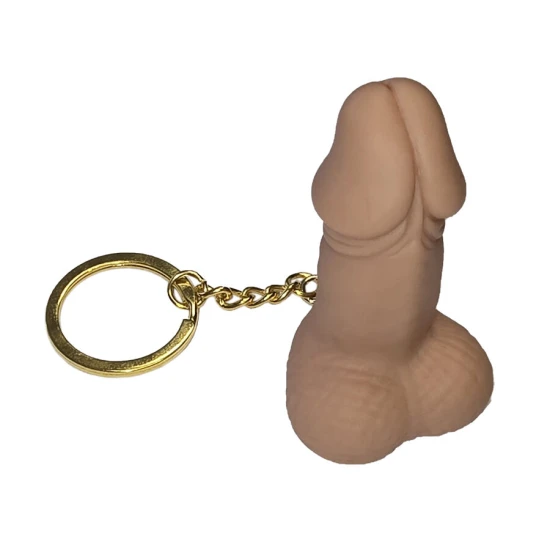 Breloc tip fluier în formă de penis, culoare carne