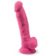 Model 1 penis realist din silicon premium, Roz, 17.5 cm
