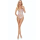 PASSION - Model Bodystocking tip plasă, Alb