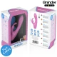 Vibrator tip iepure, G-Spot/Stimulator clitoris, Roz deschis + Bază albastru închis