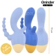 Vibrator Tip Triplu, Roz/Negru - Vibrator cu stimulare clitoridiană și anală