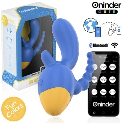Vibrator Tip Triplu, Roz/Negru - Vibrator cu stimulare clitoridiană și anală