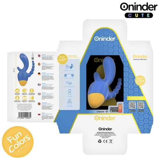 Vibrator Tip Triplu, Roz/Negru - Vibrator cu stimulare clitoridiană și anală
