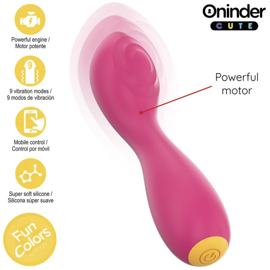 Vibrator Tip Love Buddy Master G-Spot, Roz închis cu bază galbenă