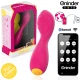 Vibrator Tip Love Buddy Master G-Spot, Roz închis cu bază galbenă