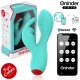 Vibrator tip iepure, Roz Turcoaz - Mod Tapping, 9 Moduri, Compatibil cu Aplicația ONINDER
