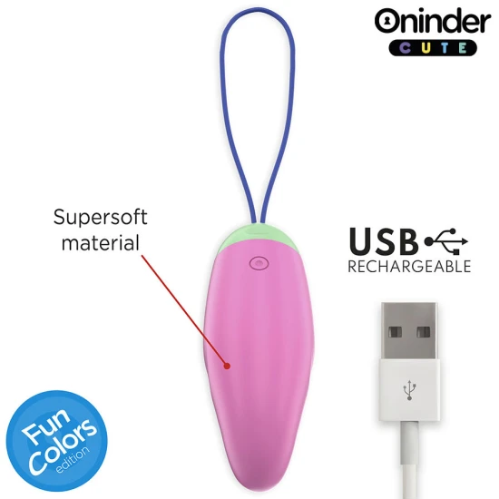 Ou din silicon vibrat/rotativ 360° - Roz/Mov - cu aplicație globală gratuită