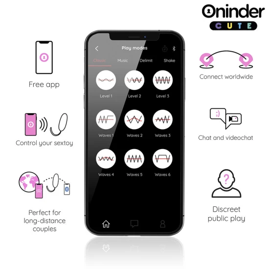 Ou din silicon vibrat/rotativ 360° - Roz/Mov - cu aplicație globală gratuită