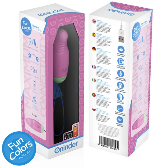 Ou din silicon vibrat/rotativ 360° - Roz/Mov - cu aplicație globală gratuită