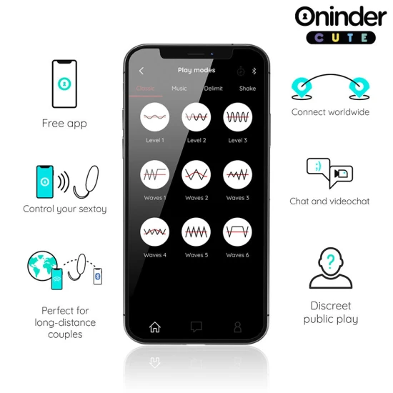 Ou Vibrator Rotativ cu Mărgele din Silicon, Roz/Mov - 9 Moduri de Vibrație