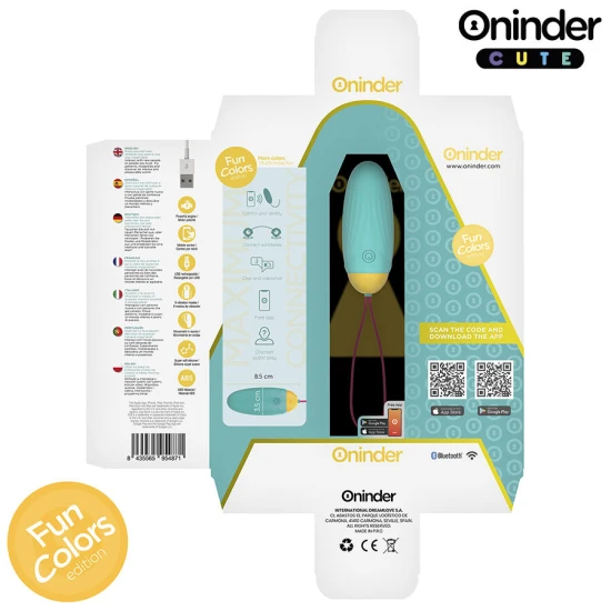 Ou Vibrator Rotativ cu Mărgele din Silicon, Roz/Mov - 9 Moduri de Vibrație