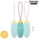 Ou Vibrator Rotativ cu Mărgele din Silicon, Roz/Mov - 9 Moduri de Vibrație