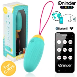 Ou Vibrator Rotativ cu Mărgele din Silicon, Roz/Mov - 9 Moduri de Vibrație