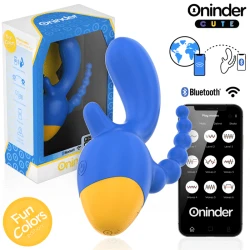 Vibrator Tip Triplu, Roz/Negru - Vibrator cu stimulare clitoridiană și anală