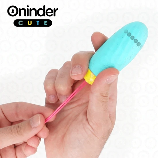 Ou Vibrator Rotativ cu Mărgele din Silicon, Roz/Mov - 9 Moduri de Vibrație