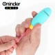 Ou Vibrator Rotativ cu Mărgele din Silicon, Roz/Mov - 9 Moduri de Vibrație