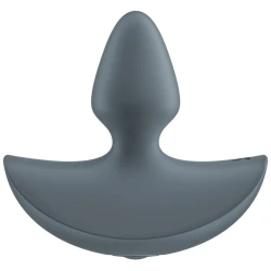 Vibrator tip plug anal pentru începători din silicon, negru, 7.5 cm