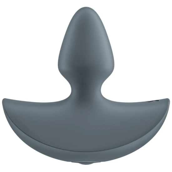 Vibrator tip plug anal pentru începători din silicon, negru, 7.5 cm