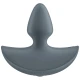 Vibrator tip plug anal pentru începători din silicon, negru, 7.5 cm