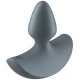 Vibrator tip plug anal pentru începători din silicon, negru, 7.5 cm