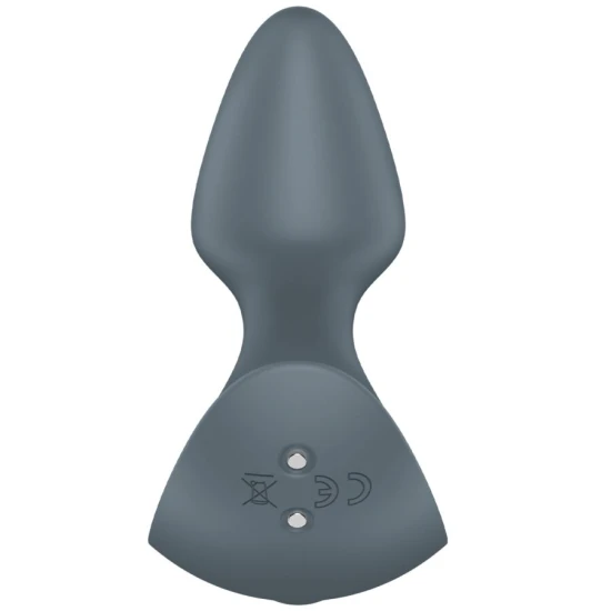 Vibrator tip plug anal pentru începători din silicon, negru, 7.5 cm