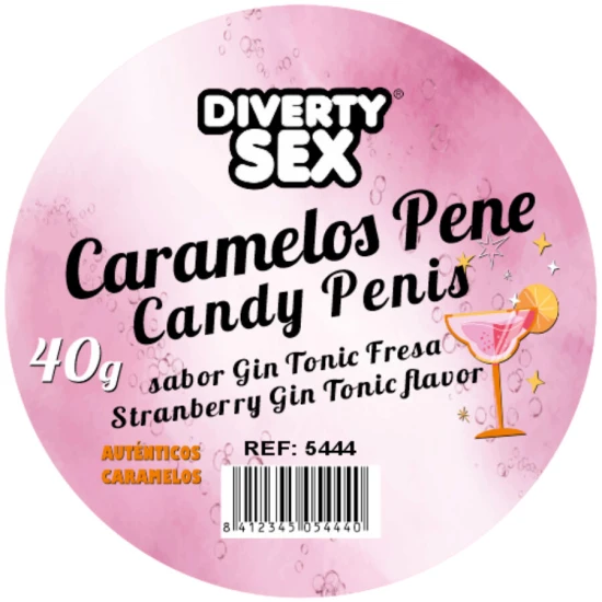 DIABLO - Bomboane tip penis, Gin & Tonic, picante - 20 g