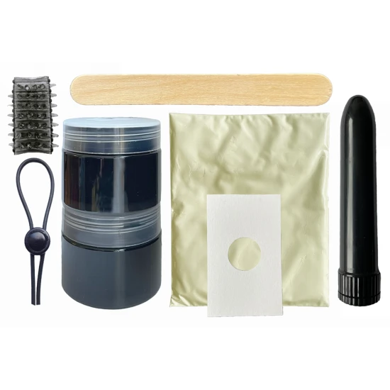 Kit penis cloner cu vibrații, Negru