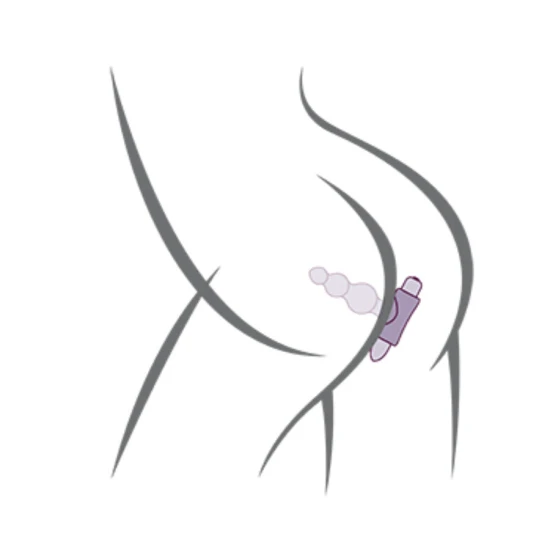 Petite Sensations Bubbles - Plug anal vibrator, Negru