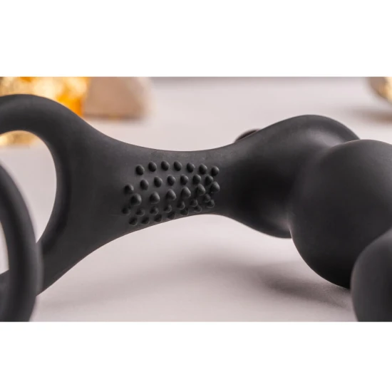Plug anal cu inel pentru penis care vibrează, Roz