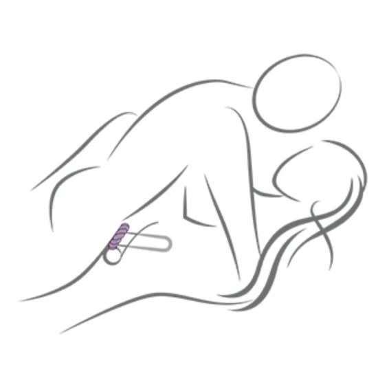Inel masturbator Twist, Silicon, Negru