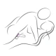 Inel masturbator Twist, Silicon, Negru