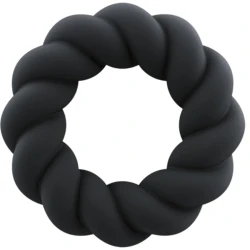 Inel masturbator Twist, Silicon, Negru
