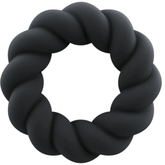 Inel masturbator Twist, Silicon, Negru
