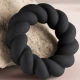 Inel masturbator Twist, Silicon, Negru