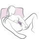 Vibrator tip iepuraș flexibil, Roz