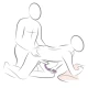 Adaptor vibrator anal și pentru prostată, Negru
