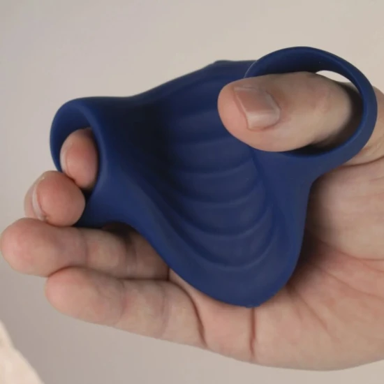 Vibrator masturbator flexibil, Palm Blue