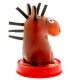Set de prezervative decorative pictate manual, cu motiv cal, Roz