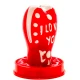 Set de prezervative decorative pictate manual, model Inimă „I Love You”