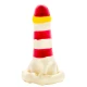 Set de prezervative decorative pictate manual, cu tematică Far, Roz